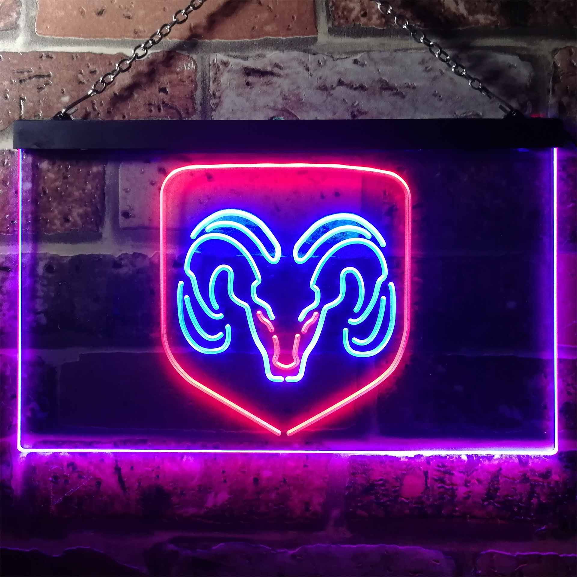 Dodge Ram Dual LED Neon Light Sign